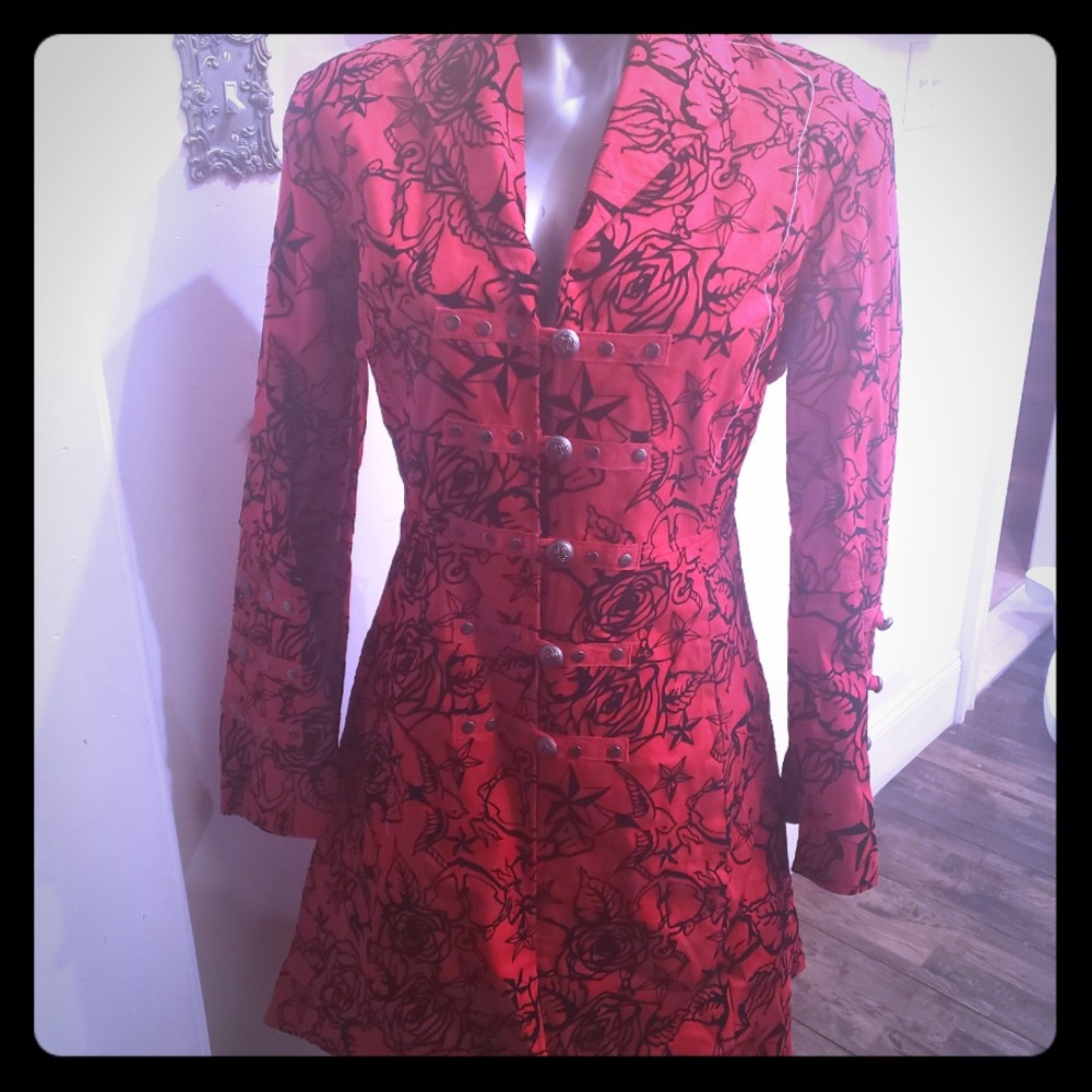 Red artsy corset jacket